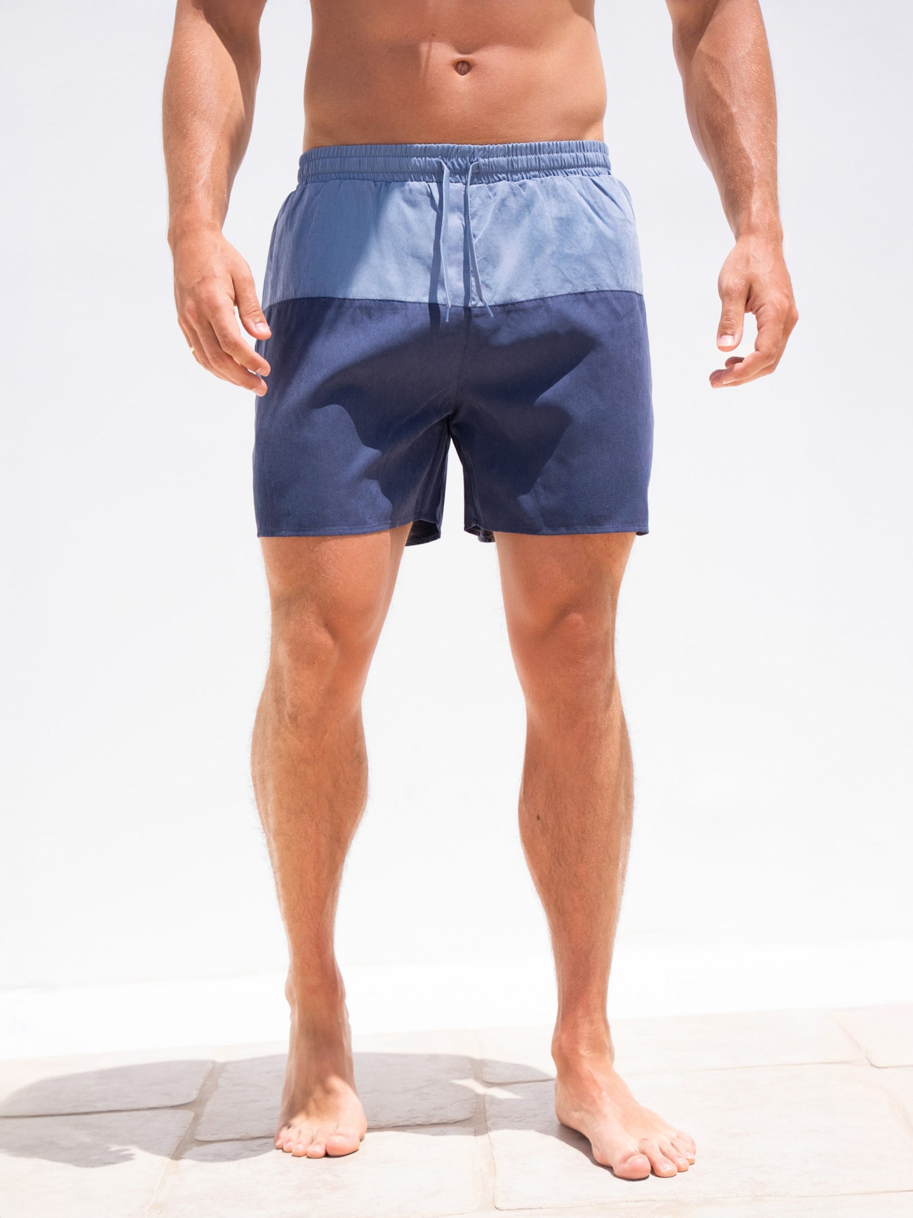 Anchor Swim Shorts - Dusty Blue