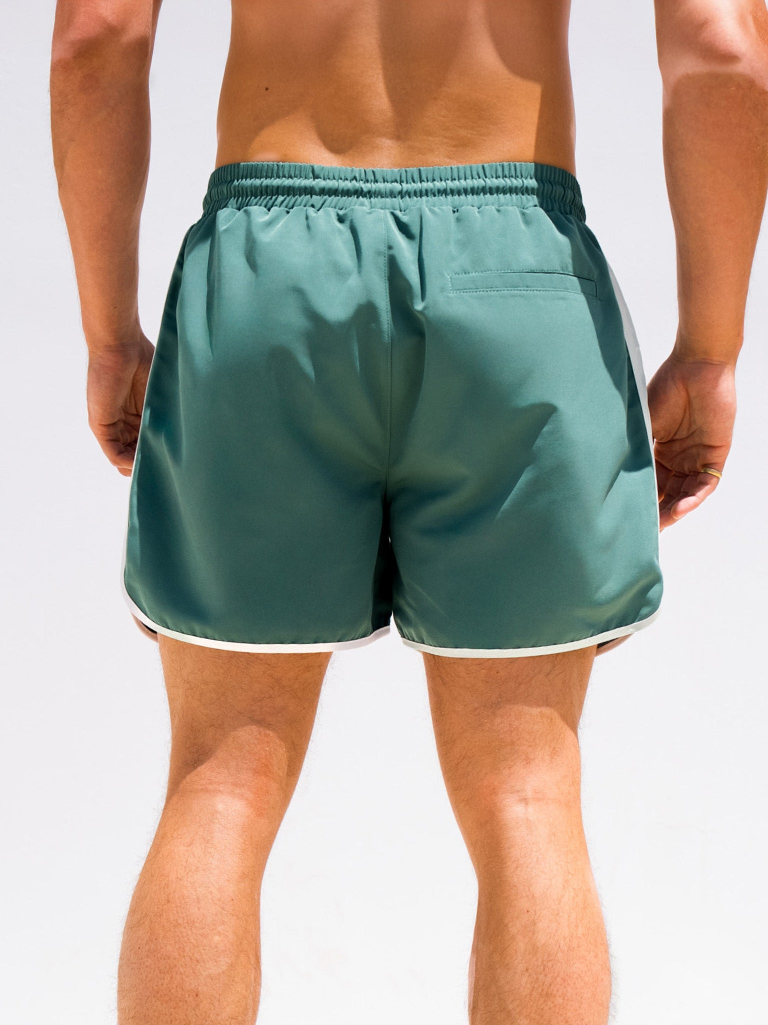 Panel Swim Shorts - Teal Green