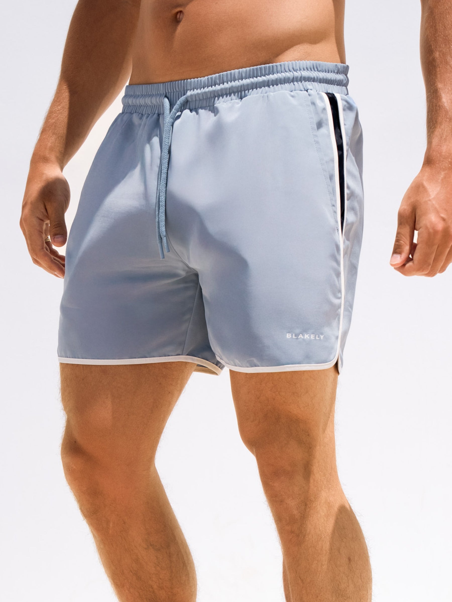 Panel Swim Shorts - Light Blue