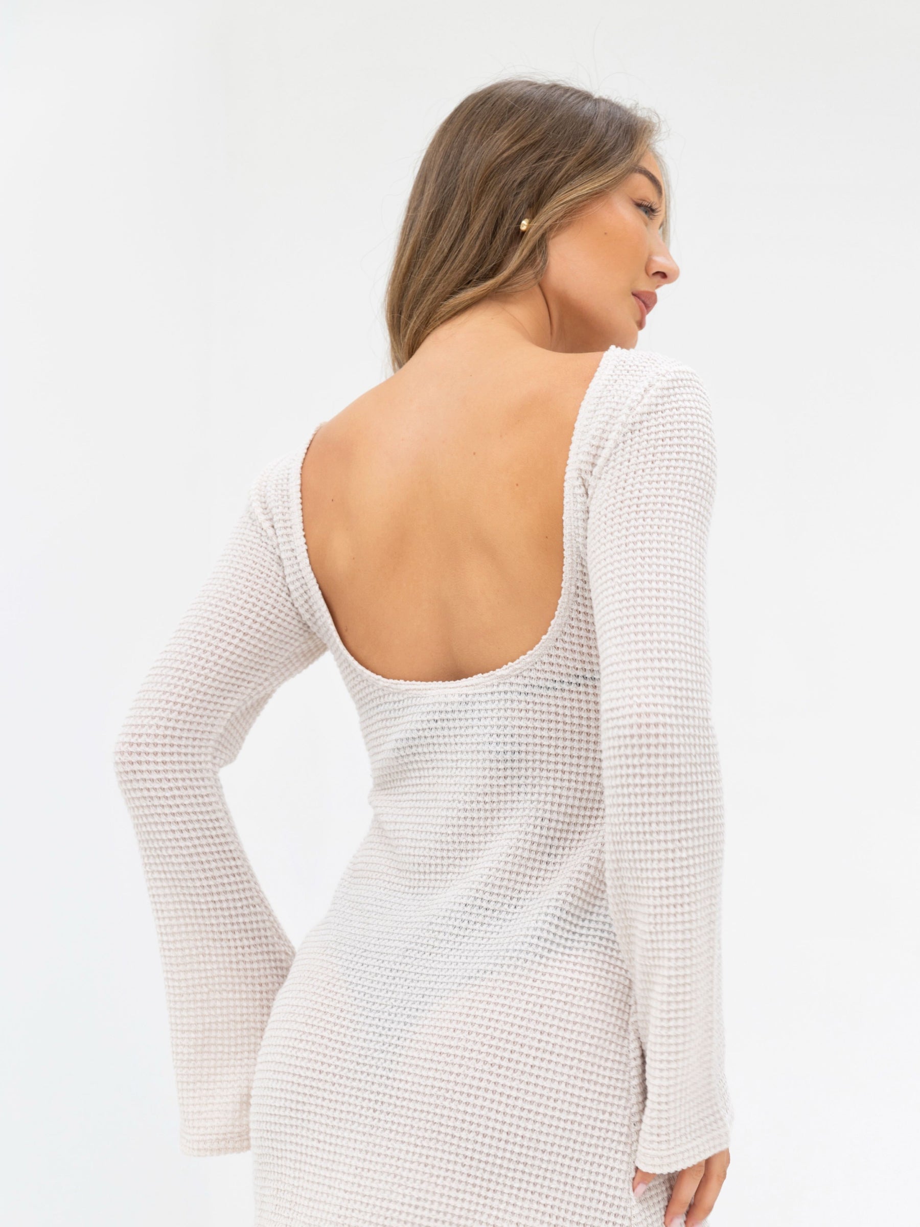 Crochet Mini Dress - Off White