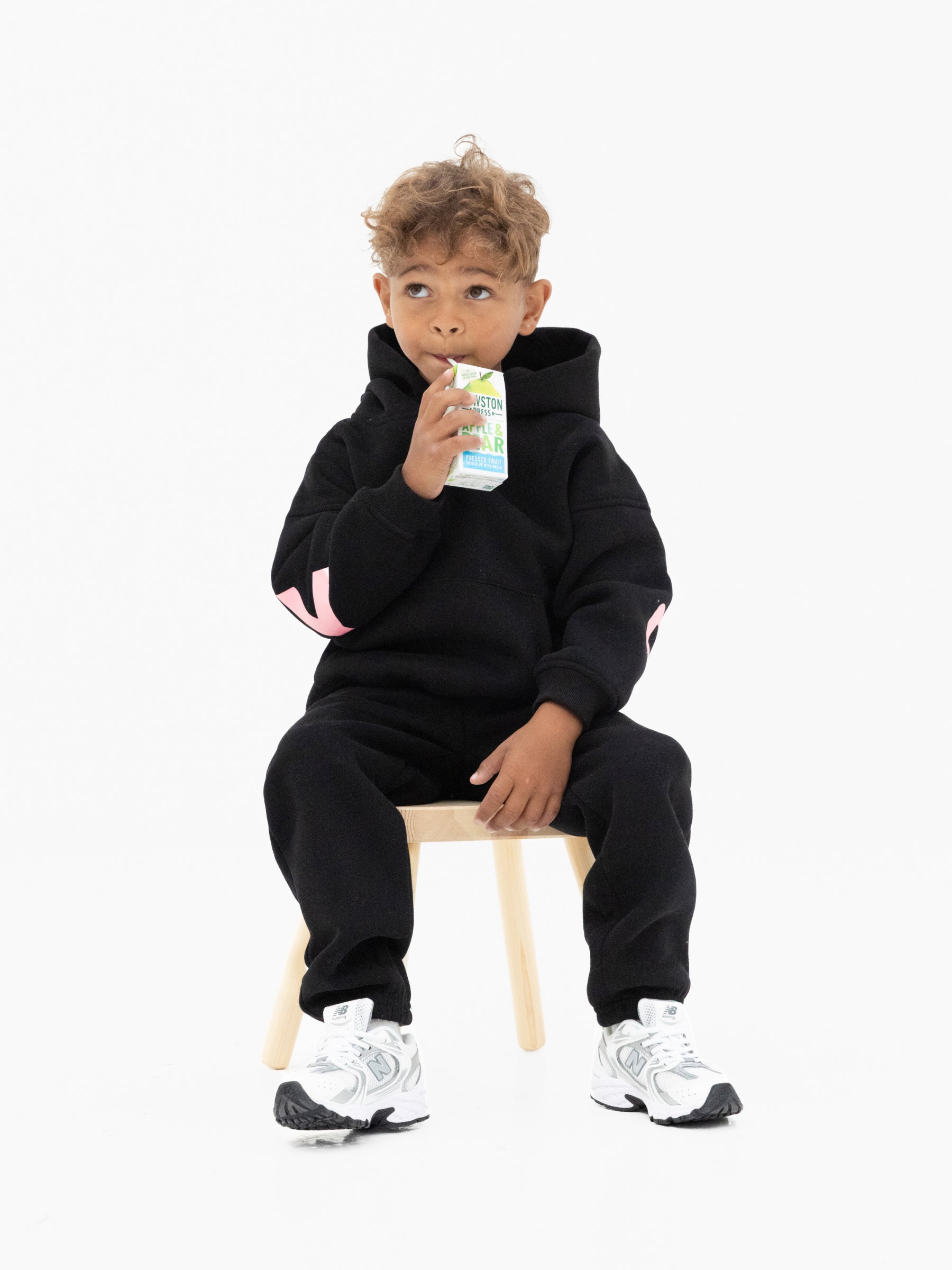 Mini Blakely Hoodie - Black & Pink