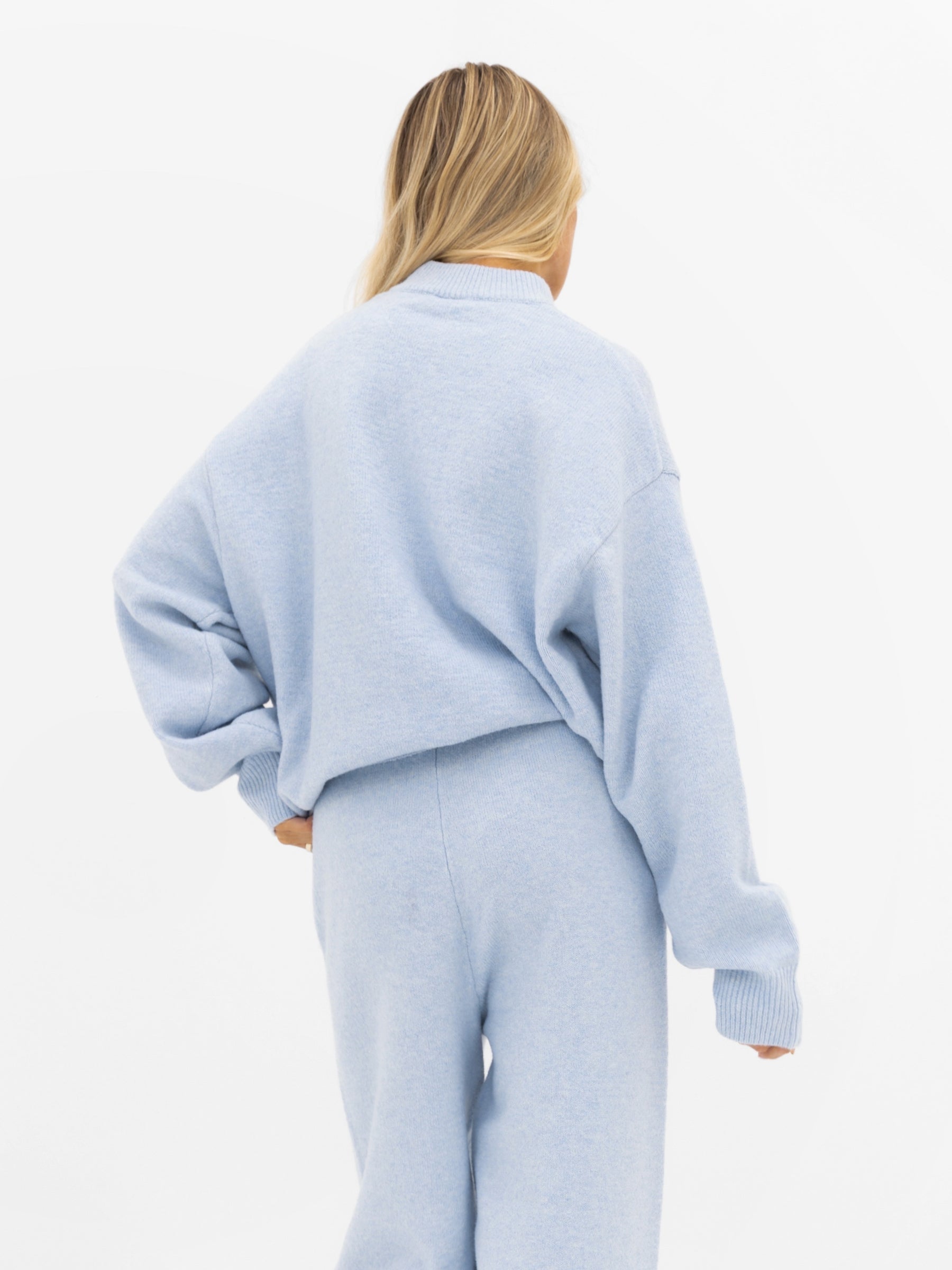 Oversized Knitted Jumper - Baby Blue