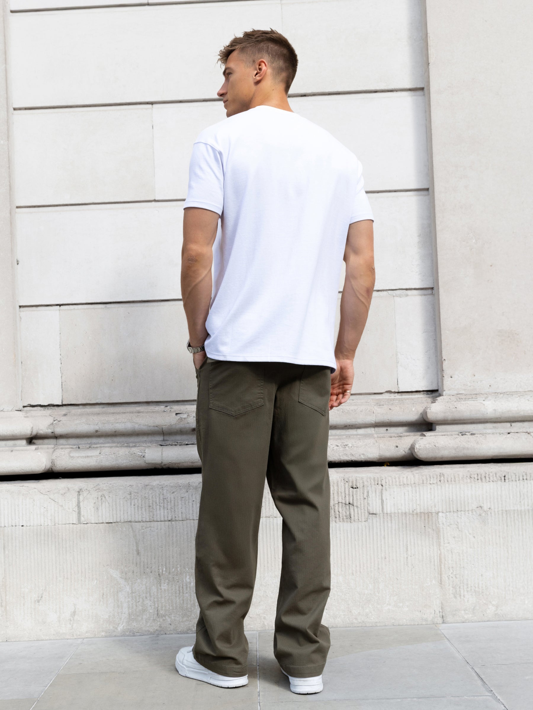 Vol.23 Straight Leg Jeans - Khaki Green