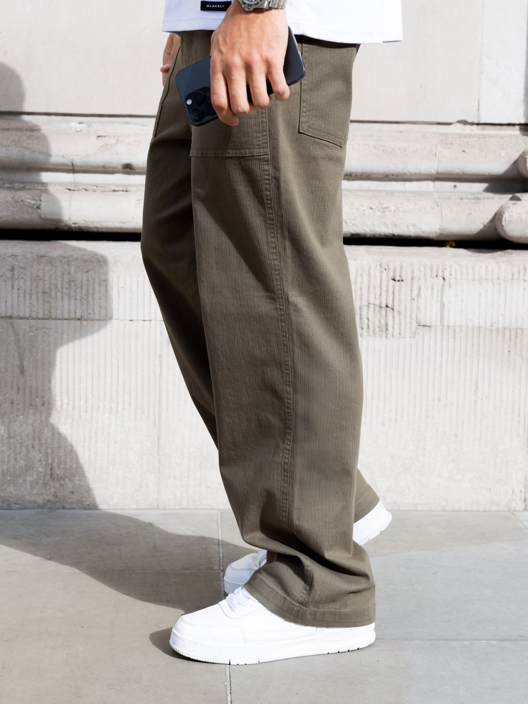 Vol.23 Straight Leg Jeans - Khaki Green